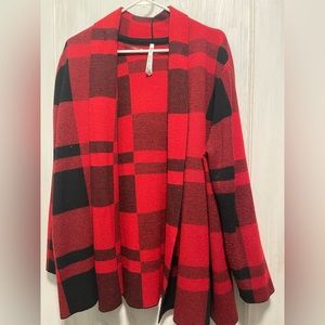 Red plaid sweater